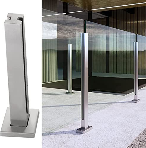 Edelstahl Glas Geländer Pfosten für Innen Korridor Treppen mit Klemme Pool Geländer und Gartenzaun Deck Geländersystem für Außentreppe Villen Balkon Höhe 60 120cm