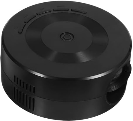 Proyector Portátil Mini para Smartphone Negro Soporte 1080p | Conexión de Audio Externa, Espejo de Pantalla del Móvil, Carcasa Abs Vidrio y Componentes Electrónicos