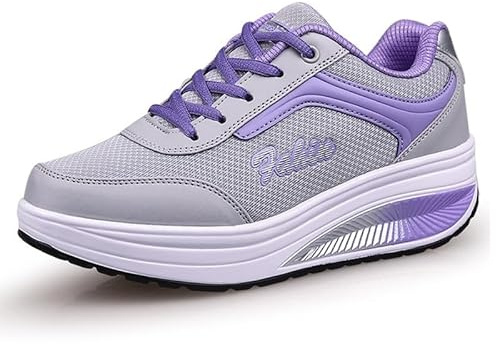 Femmes Minceur Chaussures Marche Baskets Aptitude Wedges Plateforme Chaussures Sneakers