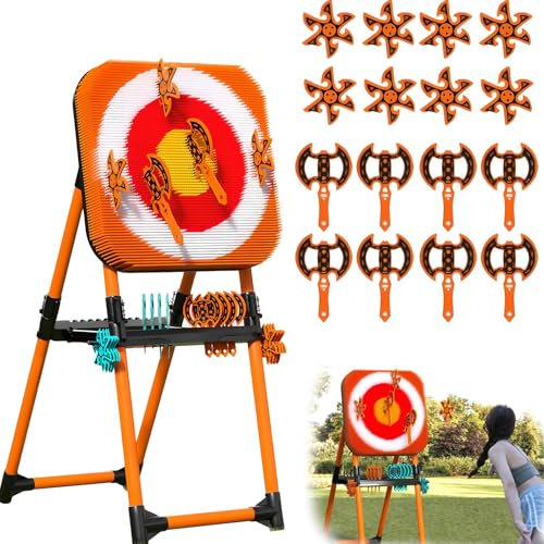 Hand Axe and Dart Throwing Set, Foldable Storage, Backyard Lawn Game for Outdoor Garden Parties, Fun for Kids and Adults