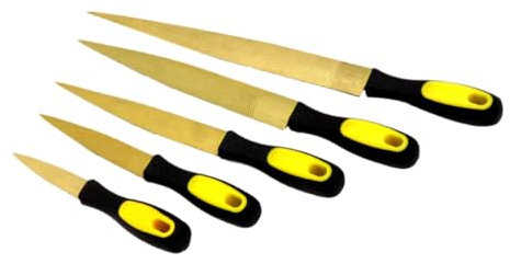 Angoily 5piezas Herramientas De Carpintería Limas De Madera Acero Resistente Mango De Plástico Para Tallar Limas