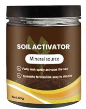 Soil Activated, Organic Soil Activator & Plant Fertilizer for Raised Garden Beds, Potting Mix, and Seedling Compost Prevent Compaction, Promote Plant Rooting (60G)