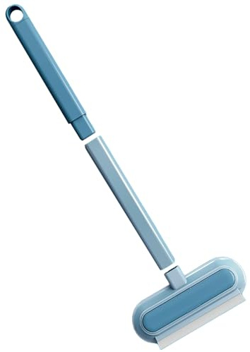 Screen Cleaner Brush, Extended Glass Scraping Tool, Adorable Compact Cleaning Equipments, Manual Screens Scrubber, Window Mirrors Sofa, Household Brush for Kitchen and Home, Blue