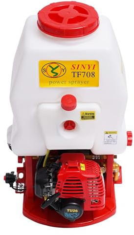Pulverizador de espalda, 20 l, 25,4 cc, motor de gasolina, pulverizador de espalda, pulverizador a presión con encendido CDI, presión ajustable