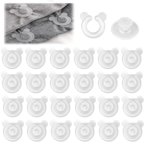 LuyoNova 24 Pezzi Clips Copripiumino,Clip Ferma Piumino Ferma Piumino e Copripiumino Clip Ferma Copripiumino Clips per Fissare Copripiumino,Ganci per Tende Senza Bucareper Fissaggio