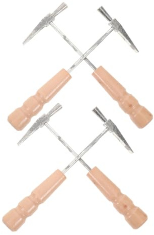 ERINGOGO 4stücke Stimmhammer für Kalimba Holz und Metall Hammerwerkzeug für Daumenklavier Instrumentenzubehör zur Klanganpassung Kompatibel mit Verschiedenen Fingerklavieren