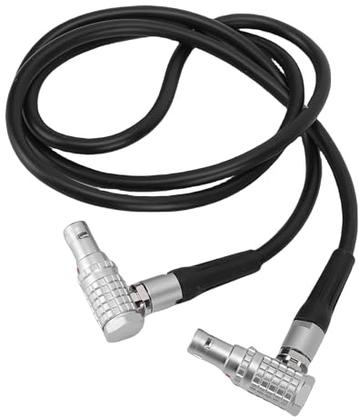 Yctze Cavo di Alimentazione da 2 Pin Maschio a 2 Pin Maschio per Z CAM E2, Pyxis 6K, Lunghezza 34,3 Pollici, Connettore Ad Angolo Retto, Compatibile, Integrazione