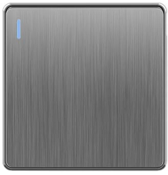 Interruptor Pared, Interruptores de Luz Toma de corriente con interruptor eléctrico 13 A, color gris, placa inclinable grande, universal for pared(1gang3way)