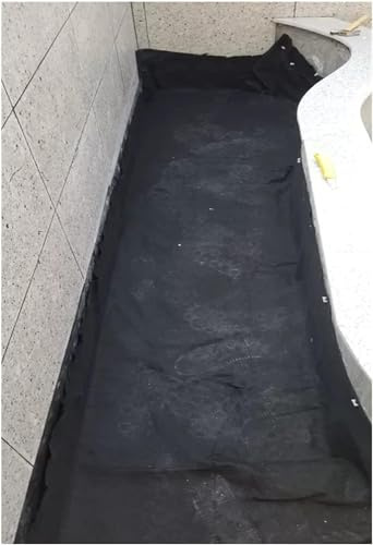 ROTSRHUOY Membrana de Tela Resistente for Suelo de 5 oz - Barrera antimaleza prémium for bancales elevados y Drenaje francés, 1 m/1,5 m/2 m de Ancho(Black,1mx25m)