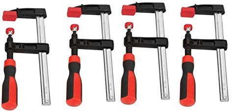 Serre-joint à Barres Menuisier 4pcs, Serre-joints à Vis en Fonte Malléable Jeu de Serre-joint Métallique à Libération Rapide F Pince à Bois, pour Menuiserie pour Fixation Précise DIY 50 x 150mm