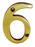 Ironmongery Solutions® Door Numbers 0-9 in Multiple Finishes with Durable Quality, Suitable for All Door Types Including Wooden, uPVC and Composite. Size 150mm. (6, Polished Brass)