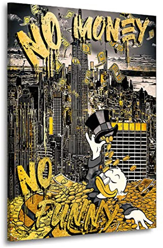 Kunstgestalten24 Leinwandbild Dagobert New York Dark Style Wandbild Kunstdruck Wohnraum Deko Übergrößen