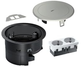 Installationsdose R02, 2xSCHUKO Keystone HAGER BSR02D02
