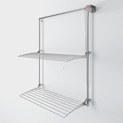 Foxydry Wall Plus Wäscheständer, Wäscheständer, vertikal, versenkbar, für den Innen- und Außenbereich 88x52x137 cm