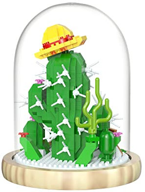 NOOLY 670 Stück Kaktus Blumen Bausteine Mit Kunststoffabdeckung Für Heim- Und Bürodekoration KLJMH-01, (NOOLYNY360)