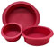 Mlying Silikon Backform Set, 3 Stück Silikon Kuchenform Rund, Antihaft Backform Rund für Kuchen, Käsekuchen und Brote, 10+15+20cm (Rundform-3pcs-10+15+20cm)