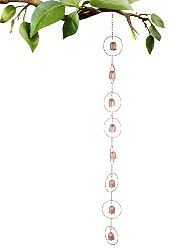 Moxeupon Regenketten Für Den Garten | Vintage Windspiele - SEH- Und Hörgenuss Und Entwässerungsfunktion, Ersatz Für Dachrinnen-Fallrohre, Einstellbare Windspiele