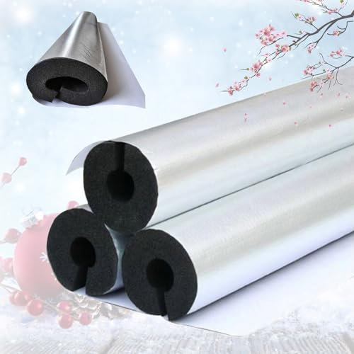 Frostschutz-Isolierrohr For Den Außenbereich, Rohrisolierung, ID 22mm–219mm, Selbstklebende, Schaumgeprägte Aluminiumfolie, Wasserdichte Rohrisolierung, 0.95m Längem, 20/30mm Wandstärke ( Size : ID110