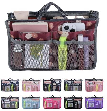 JJPRIME - 1x [à Compartiments Multiples] Organisateur De Sac De Voyage, Sac De Rangement pour Cosmétiques, 28,5 x 18,5 x 10cm