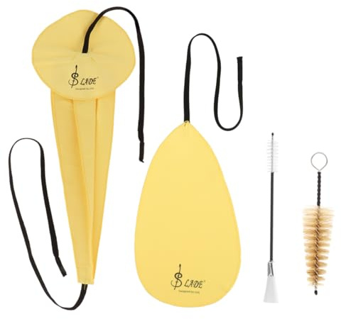 Saxophone Cleaning Cloth, Alto Saxophone Cleaning Kit with Saxophone Cleaning Cloth, Sax Neck Cleaning Swab, Mouthpiece Brush, Dusting Brush for Flute and Woodwind Instruments
