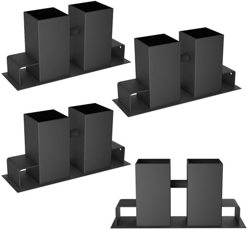 XINZI Set di 4 attrezzi per impilare legna da ardere in metallo, per costruzioni ausiliarie di scaffali per legna da ardere, supporto per impilare legna da ardere e gestire il legno in ambienti