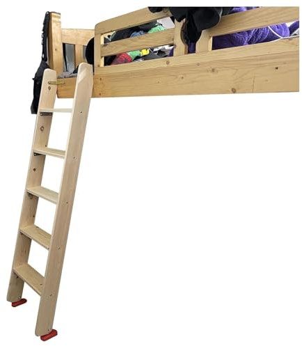 Våningssängstege/ersättningsstege, Universell Platsbesparande Husbilsstege, Loftsäng Inomhus, Lutande Trästege Med Krokfäste Och Halkfria Fötter (Size : 100cm(39in))
