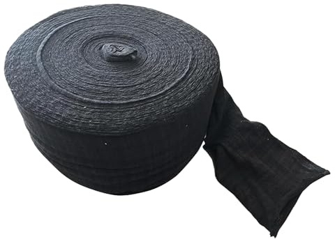 BALSAT Funda de Aalgodón para Jamones | Bobina de 10Kg con 100m de Longitud, Para 11 Jamones | Protección de Frescura | Presentación Profesional para Carnicerías, Charcuterías y Restaurantes | Negro
