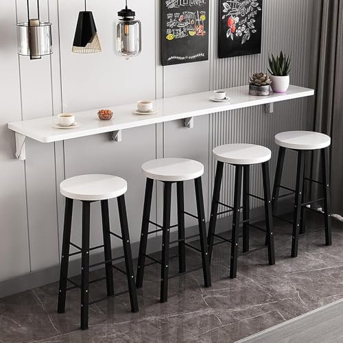 SHJDBF Wandmontierter Klapptisch, wandmontierter klappbarer Esstisch, Wand-Klapptisch, langer und schmaler Tisch (Größe: 99,1 x 30,5 cm, Farbe: Weiß)