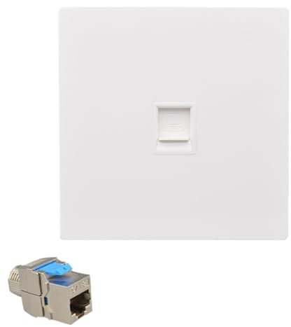 Btkigl 1 Port CAT8 CAT7 RJ45 86 Type Wall Panel CAT.7 LAN Faceplate CAT.8 Network Socket Ethernet Cable Socket (CAT8)
