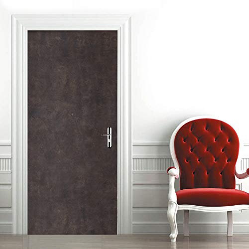 Trompe l'oeil Adesivi per Porte Carta Parati Porta Sticker Murale Poster Adesivi per Porte Interne Autoadesiva Impermeabile Fotomurali Wallpaper Decorazione da Parete 86x200 cm Cancello Di Ferro Retrò