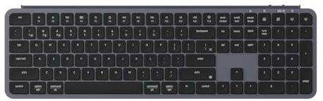 Keychron B6 Pro Ultra-Slim Kabellose Tastatur mit ZMK-Anpassung, QWERTY us ansi Layout, 3-Modi Bluetooth/2,4 GHz/Kabelgebundenes Leichtgewicht mit 1.200 Stunden Akkulaufzeit für Mac/Windows - Grau