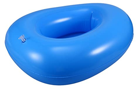 Padella Gonfiabile per Pazienti Allettati in Pvc Blu | Lavabile e Portatile, Superficie Liscia con Bordi, Include Gonfiatore Manuale, per Case e Strutture Colore Casuale