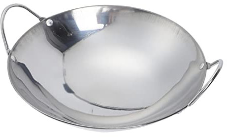 Cabilock Olla Caliente De Metal Inoxidable De 10 Pulgadas Con Doble Asa, Sartén Resistente Al Calor Para Cocinar Casa, Adecuado Para Hot Pot y Olla Seca, Utensilio Duradero Para Uso Diario