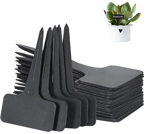 120 Stück Pflanzenschilder zum Beschriften,Pflanzschilder für Draussen Wetterfest,6x10cm T-Typ Wetterfest Pflanzenstecker Plastik,Geeignet für Garten,Obstgarten,Gemüse,Obst und Blumennamensetiketten