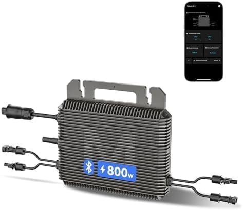 Marstek 800W Micro-Wechselrichter 0% VAT, Marstek Microinverter Inverter Solar Inverter MPPT App Steuerung Plug & Play Balkonkraftwerk, IP67 Wasserdicht für Mini-PV, -40-60℃