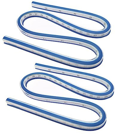 TEHAUX 2 Stück Flexibles Kurvenlineal 30cm Für Technisches Zeichnen Nählineal Tragbares Werkzeug Für Kunst Und Design Präzise Biegungen Für Schneiderbedarf