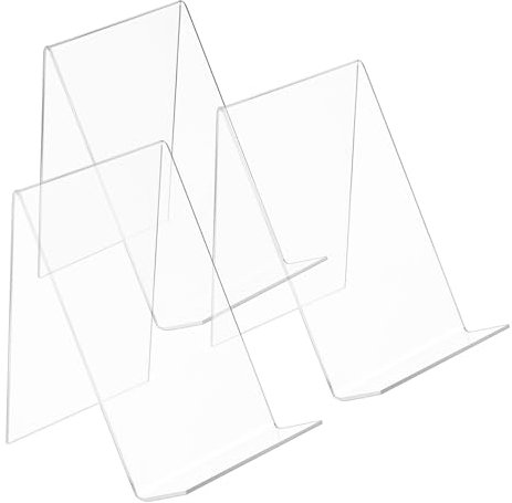 HOODANCOS 3stücke Acryl Buchaufsteller Elegante Ständer Für Bücher Broschüren Fotos Stabil Leicht Zu Reinigen Modernes Design Für Wohnzimmer Büro Praktische Dekorationslösung
