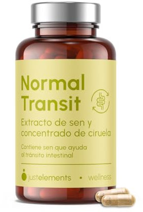 Extracto de sen, Concentrado de Ciruela - Normal Transit - Laxante natural para el estreñimiento, Ablandamiento de Heces - 60 cap. 2 meses de suministro