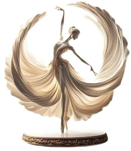 YORISMAL Encantadora bailarina de acrílico, decoración moderna de escritorio con soporte