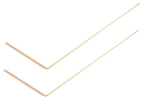 Toyvian Baguettes De Sourcier en Cuivre Bicolores 2 Pièces pour Détection D’Eau Et Chasse Au Trésor, Tiges De Recherche D’énergie Compactes Et Portables, Outil De Divination Domestique Precise