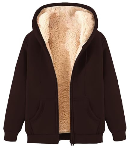 EMATOP Sweatjacke Herren Warm Gefüttert Hoodie Jacke Langarm Casual Kapuzenjacke Einfarbig Bequem Übergangsjacke mit Kapuze Outdoorjacke Elegant Flauschig Sweatshirt Full Zip Sportjacke