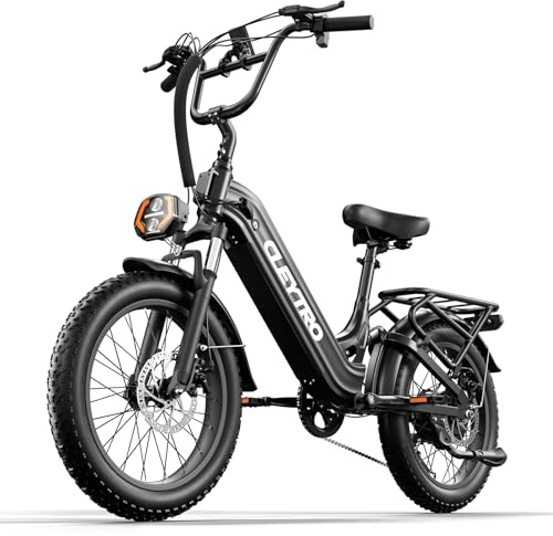 Cleytro Bicicleta eléctrica, Bicicleta de montaña de 20 Pulgadas, batería de Litio de 48V 15.6Ah, autonomía máxima de 40-100 kilómetros, suspensión Total, 7 velocidades (Negro)