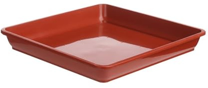GLigeT Base Sottovaso for Piante in plastica, Quadrato, for Interni ed Esterni Riutilizzabile(Red,Piccolo)