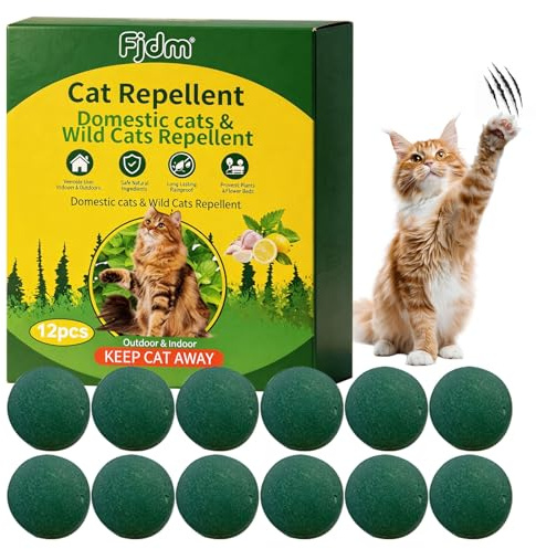Cat Repellent for Garden, Cat Repellent for Gardens UK, 12 Pcs Cat Deterrent, Natural Cat Deterrent, Cat Scarer for Stray Cats Digging - Keeps Yard Lawn Garden Furniture Insect Repellent