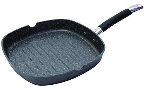 Bergner Q2393 MASTERPRO Home Edition Black - asador, Aluminio Forjado, Negro, 28 cm