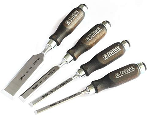 Narex Stechbeitel Set 4-teilig (8/10/16/32) mit dunklem Griff