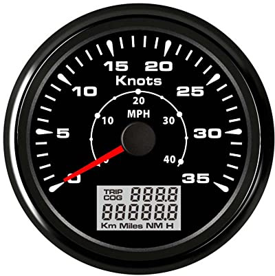 ELING Universal Boot GPS Tacho Kilometerzähler 0-35Knots milometer mit 8 verschiedenen Hintergrundbeleuchtung 85mm