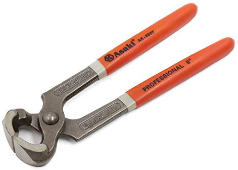 Aexit 8 Zangen & Kneifzangen Länge Orange PVC Beschichtet Griffe Nagelzange Tischler Zange Flachzangen Turm Beißzange