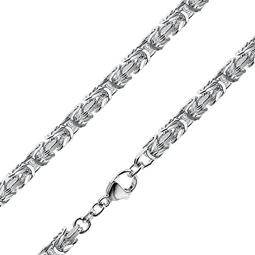 trendor Halskette für Herren 925 Sterlingsilber Königskette 4,3 mm modischer Kette aus echtem Sterlingsilber, tolle Geschenkidee 08856-60 60 cm