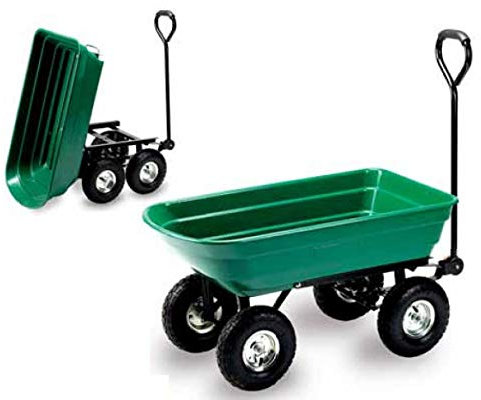 Import Carriola per Giardinaggio in Acciaio con Vasca Ribaltabile